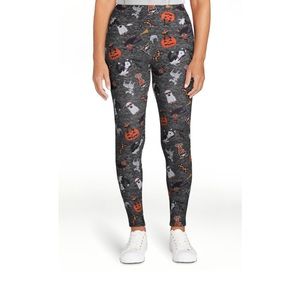 Halloween dog print candy corn costume sueded legging